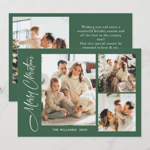 Elegante Minimalistische Weihnachtsgrüße 4 Foto Feiertagskarte