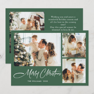 Elegante Minimalistische Weihnachtsgrüße 4 Foto Feiertagskarte