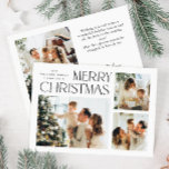 Elegante Minimalistische Weihnachtsgrüße 4 Foto Feiertagskarte<br><div class="desc">Elegante Minimalistische Weihnachts-Grußkarte für Unternehmen.</div>