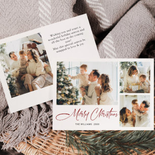 Elegante Minimalistische Weihnachtsgrüße 4 Foto Feiertagskarte