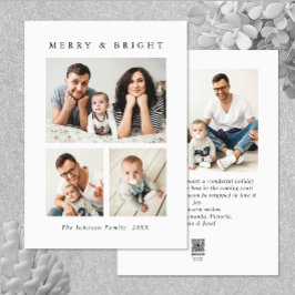 Elegante Minimalistische Weihnachtsgrüße 4 Foto Feiertagskarte