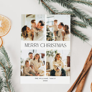 Elegante Minimalistische Weihnachtsgrüße 4 Foto Feiertagskarte