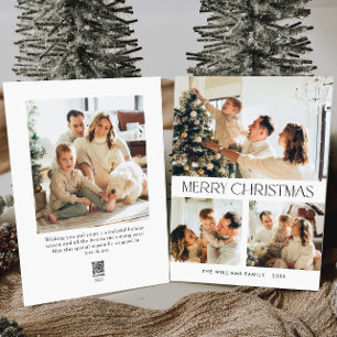 Elegante Minimalistische Weihnachtsgrüße 4 Foto Feiertagskarte