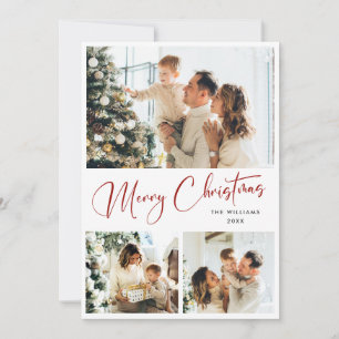 Elegante minimalistische Weihnachtsgrüße 4 Foto Feiertagskarte
