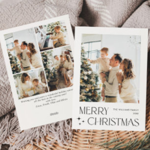 Elegante Minimalistische Weihnachtsgrüße 5 Foto Feiertagskarte