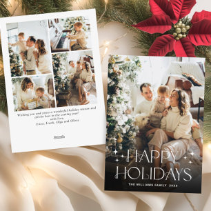 Elegante Minimalistische Weihnachtsgrüße 5 Foto Feiertagskarte