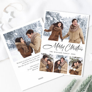 Elegante Minimalistische Weihnachtsgrüße 5 Foto Feiertagskarte