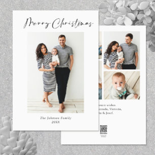 Elegante Minimalistische Weihnachtsgrüße 5 Foto Feiertagskarte