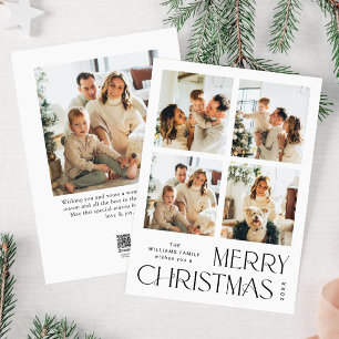 Elegante Minimalistische Weihnachtsgrüße 5 Foto Feiertagskarte