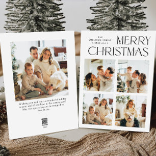 Elegante Minimalistische Weihnachtsgrüße 5 Foto Feiertagskarte