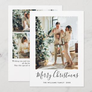 Elegante Minimalistische Weihnachtsgrüße 5 Foto Feiertagskarte