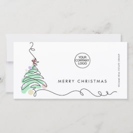 Elegante Minimalistische Weihnachtsgrüße Feiertagskarte