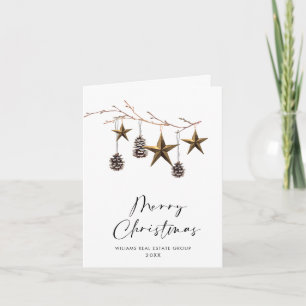 Elegante Minimalistische Weihnachtsgrüße Feiertagskarte