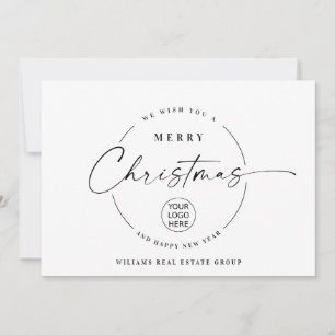 Elegante Minimalistische Weihnachtsgrüße Feiertagskarte