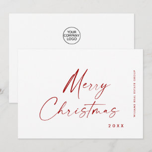 Elegante Minimalistische Weihnachtsgrüße Feiertagskarte
