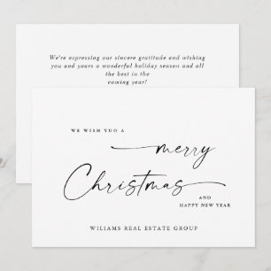 Elegante Minimalistische Weihnachtsgrüße Feiertagskarte