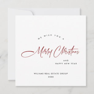 Elegante Minimalistische Weihnachtsgrüße Feiertagskarte