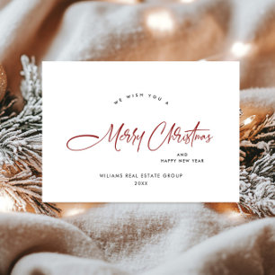 Elegante Minimalistische Weihnachtsgrüße Feiertagskarte