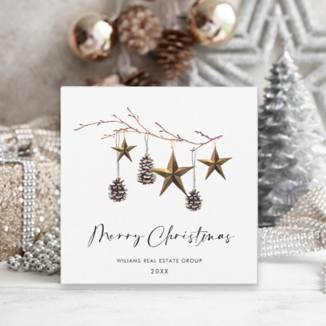 Elegante Minimalistische Weihnachtsgrüße Feiertagskarte (Von Creator hochgeladen)