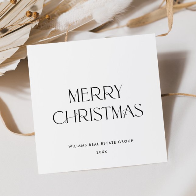 Elegante Minimalistische Weihnachtsgrüße Feiertagskarte (Von Creator hochgeladen)