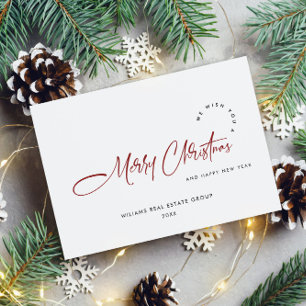 Elegante Minimalistische Weihnachtsgrüße Feiertagskarte