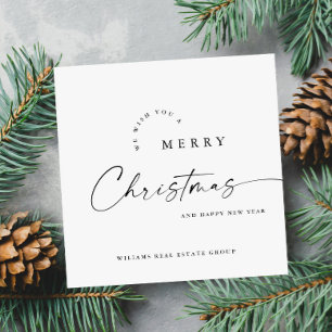 Elegante Minimalistische Weihnachtsgrüße Feiertagskarte