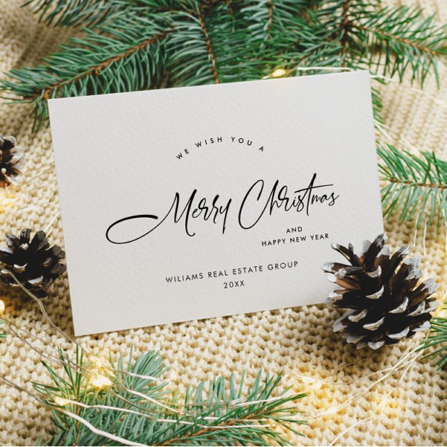 Elegante Minimalistische Weihnachtsgrüße Feiertagskarte (Von Creator hochgeladen)