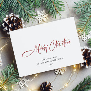 Elegante Minimalistische Weihnachtsgrüße Feiertagskarte