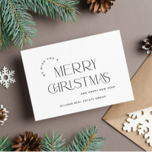 Elegante Minimalistische Weihnachtsgrüße Feiertagskarte