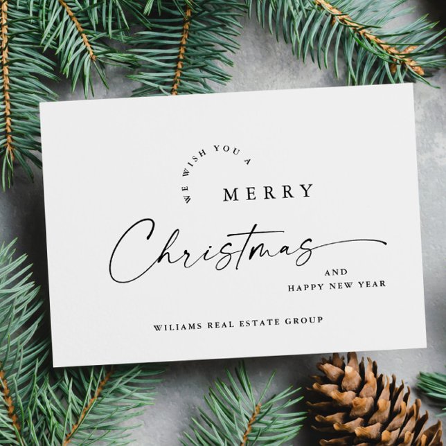 Elegante Minimalistische Weihnachtsgrüße Feiertagskarte (Von Creator hochgeladen)