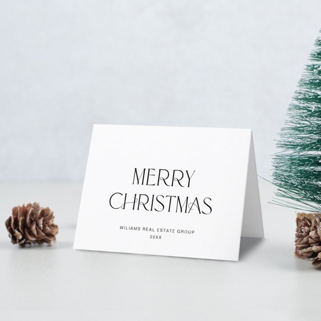 Elegante Minimalistische Weihnachtsgrüße Feiertagskarte (Von Creator hochgeladen)