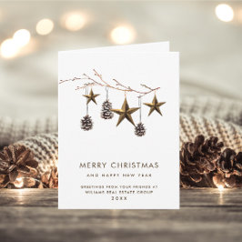 Elegante Minimalistische Weihnachtsgrüße Feiertagskarte