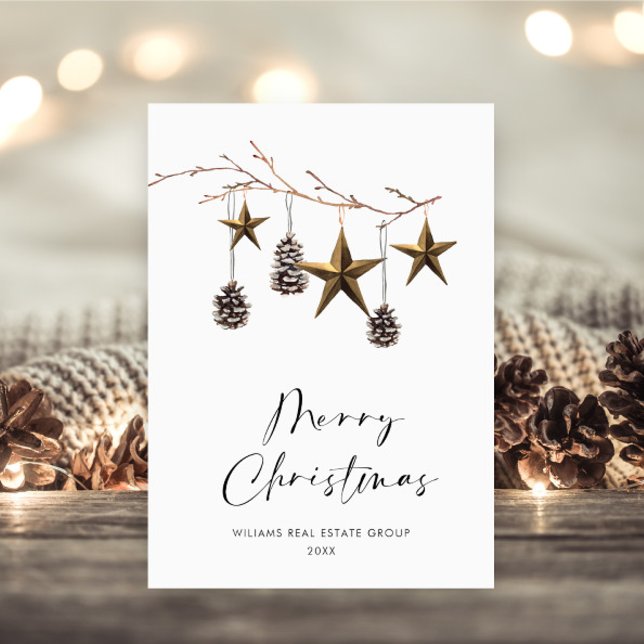 Elegante Minimalistische Weihnachtsgrüße Feiertagskarte (Von Creator hochgeladen)