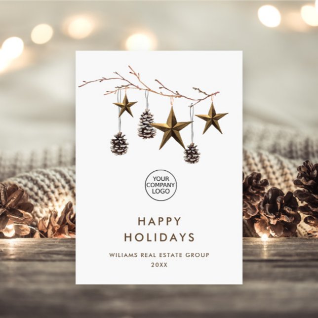 Elegante Minimalistische Weihnachtsgrüße Feiertagskarte (Von Creator hochgeladen)