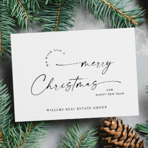 Elegante Minimalistische Weihnachtsgrüße Feiertagskarte