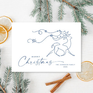 Elegante Minimalistische Weihnachtsgrüße Feiertagskarte