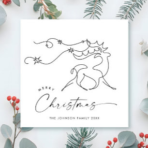 Elegante Minimalistische Weihnachtsgrüße Feiertagskarte
