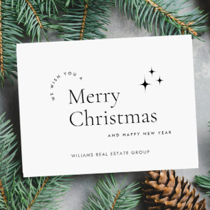Elegante Minimalistische Weihnachtsgrüße Postkarte