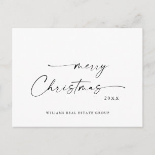 Elegante Minimalistische Weihnachtsgrüße Postkarte