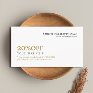 Elegante Minimalistische White Imitats Gold Coupon
