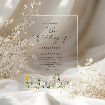 Elegante minimalistische Wildblumen-Hochzeit Einfa
