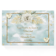 Elegante Mint Aquamarin Blue Gold Marmor Rose Blum