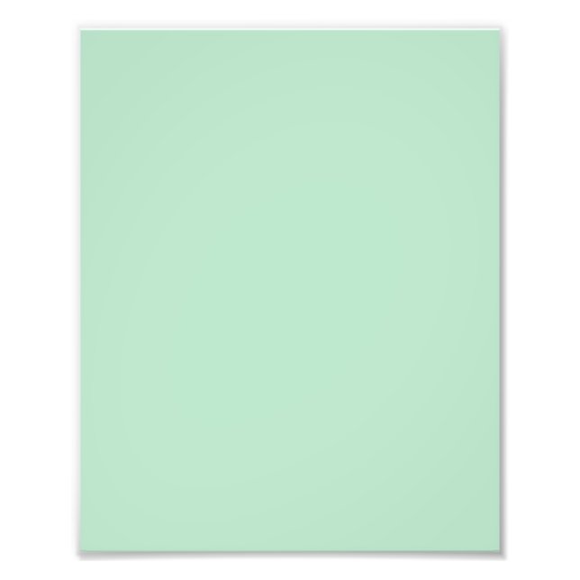 Elegante Mint Green Poster Print (Vorne)