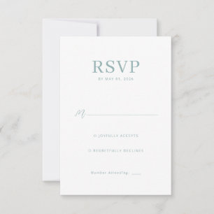Elegante Mint RSVP-Karte RSVP Karte