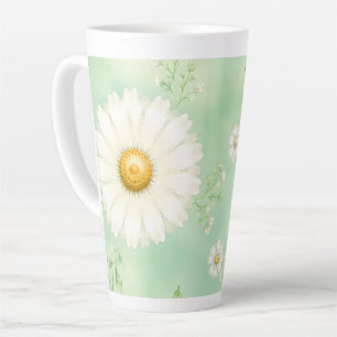 Elegante Minz-Aquarell-Margerite Milchtasse