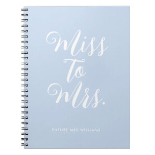 Elegante Miss zu Mrs. Chic Modern Wedding Planner Notizblock