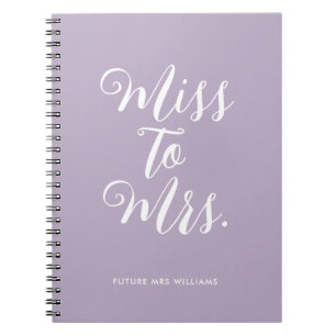 Elegante Miss zu Mrs. Chic Modern Wedding Planner Notizblock