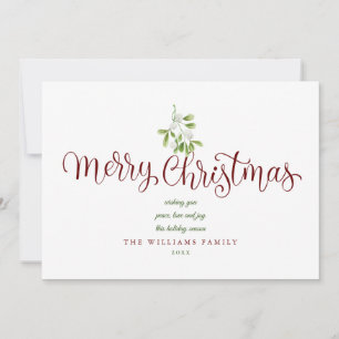 Elegante Mistelzweig-Schrift Frohe Weihnachten Fot