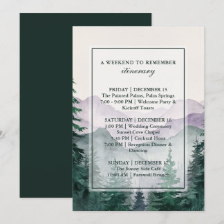 Elegante Misty Mountain Forest Reiseroute Karte
