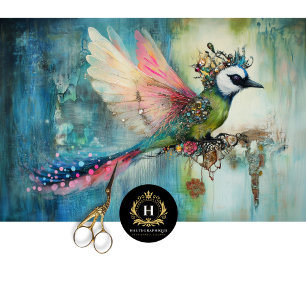 Elegante mit Juwelen verzierte Vogelkunst-Dekoupag Seidenpapier